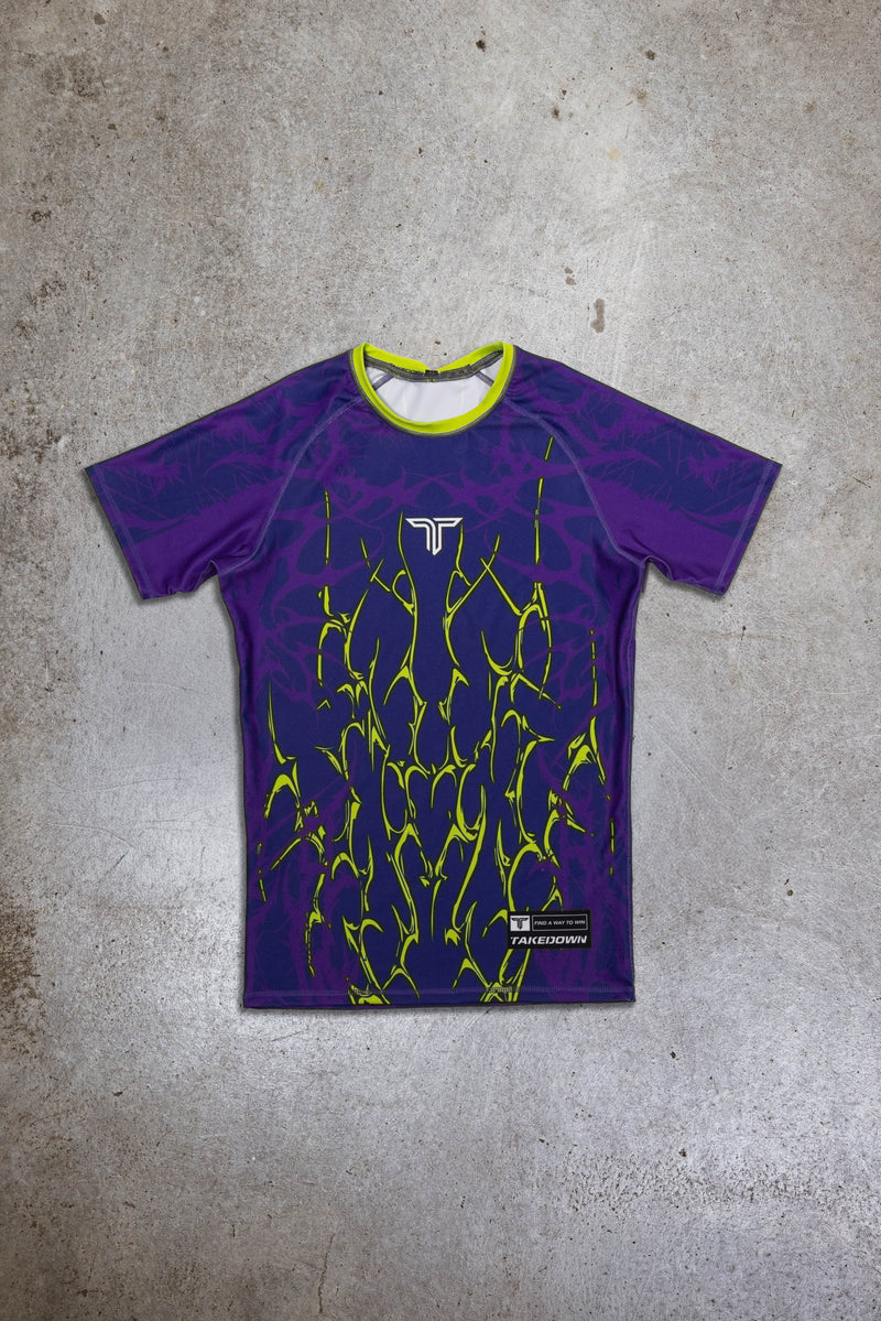 Youth Symbiotek Short-Sleeve Rashguard - Purple