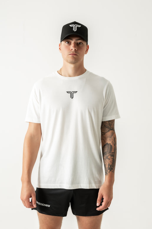 Essential T-Shirt - Black Icon - White