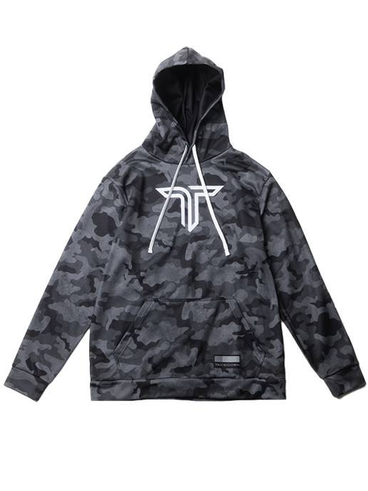 Urban Camo Performance Hoodie - Black