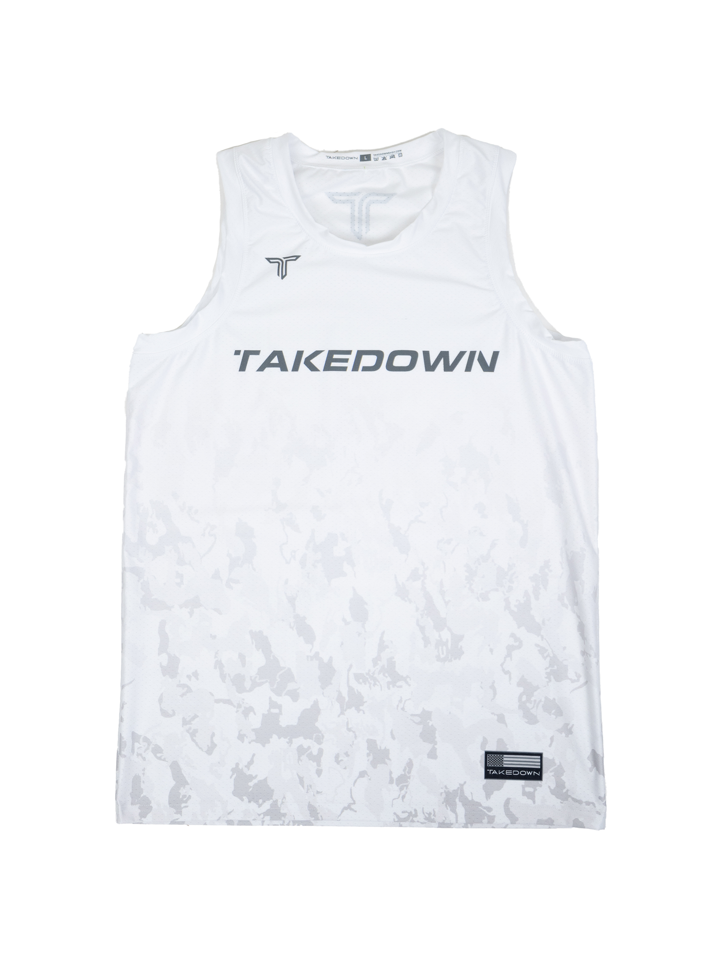 Particle Camo Sleeveless Jersey - Ghost Grey
