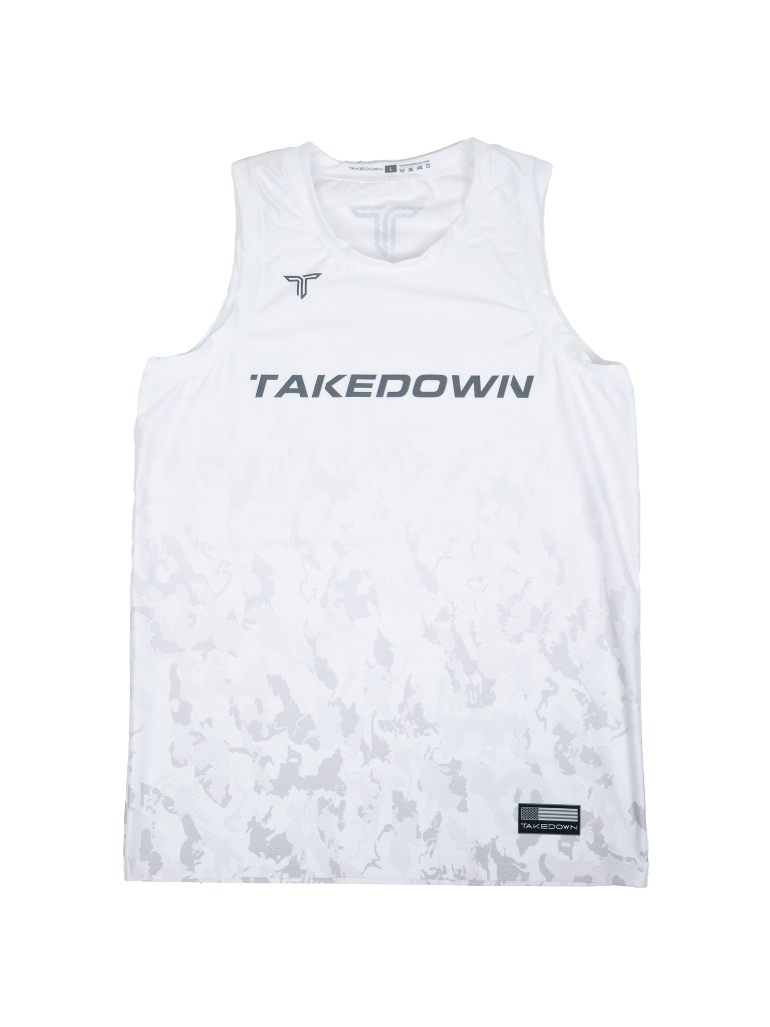 Particle Camo Sleeveless Jersey - Ghost Grey