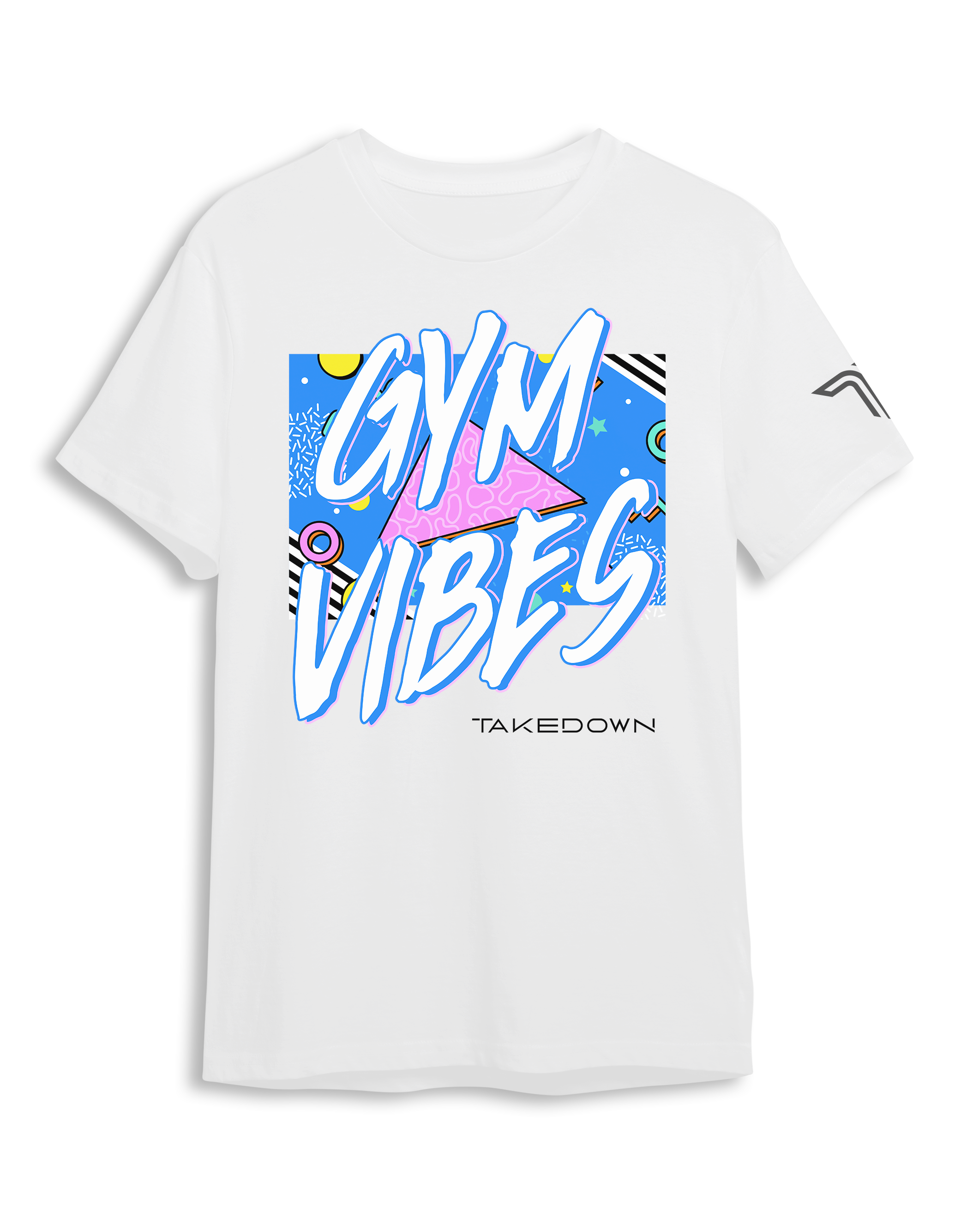 Gym Vibes Neon Graphic T-Shirt - White