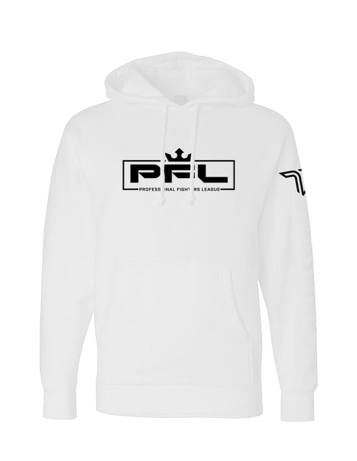 PFL Black Logo Hoodie - White