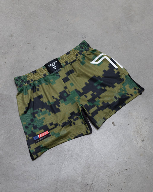 Youth Land Camo Fight Shorts