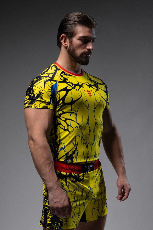 Symbiotek Short-Sleeve Rashguard - Yellow