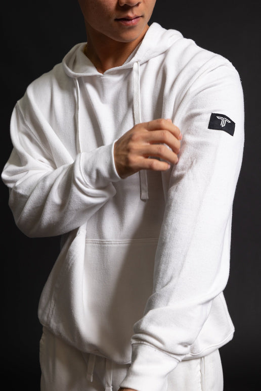 Takedown Sleeve Patch Hoodie - White