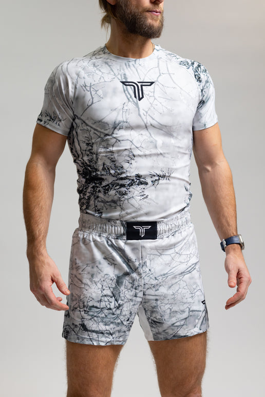 Snow Hunter Camo Fight Kit (Fight Short & Rashguard Bundle)