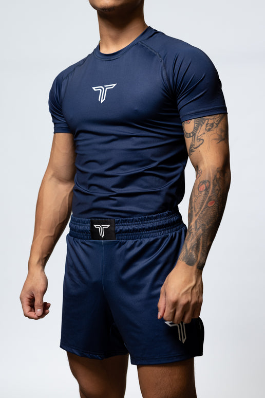 Essential Navy Fight Kit (Fight Short & Rashguard Bundle)