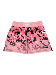 Particle Camo Women's Fight Shorts - Malibu Pink (3" & 5" Inseam)
