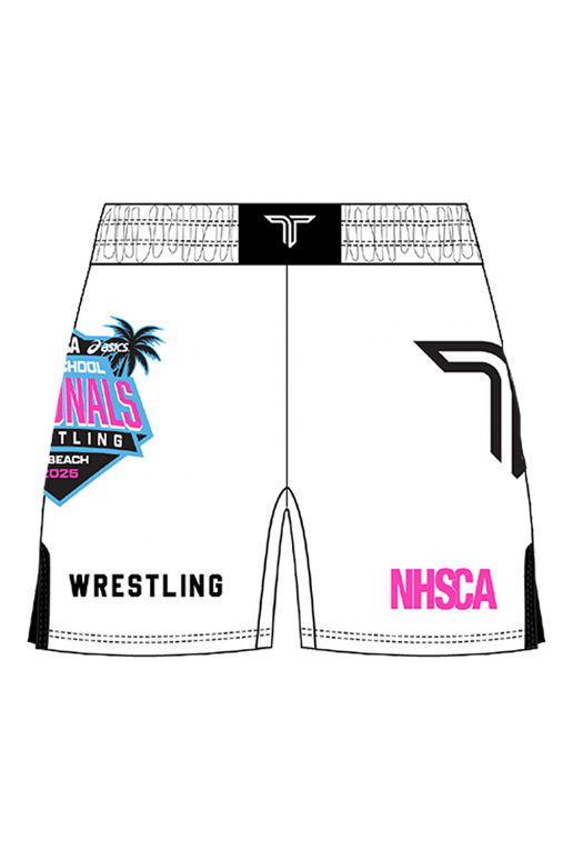 2025 NHSCA Nationals Fight Short - White (5” Inseam)