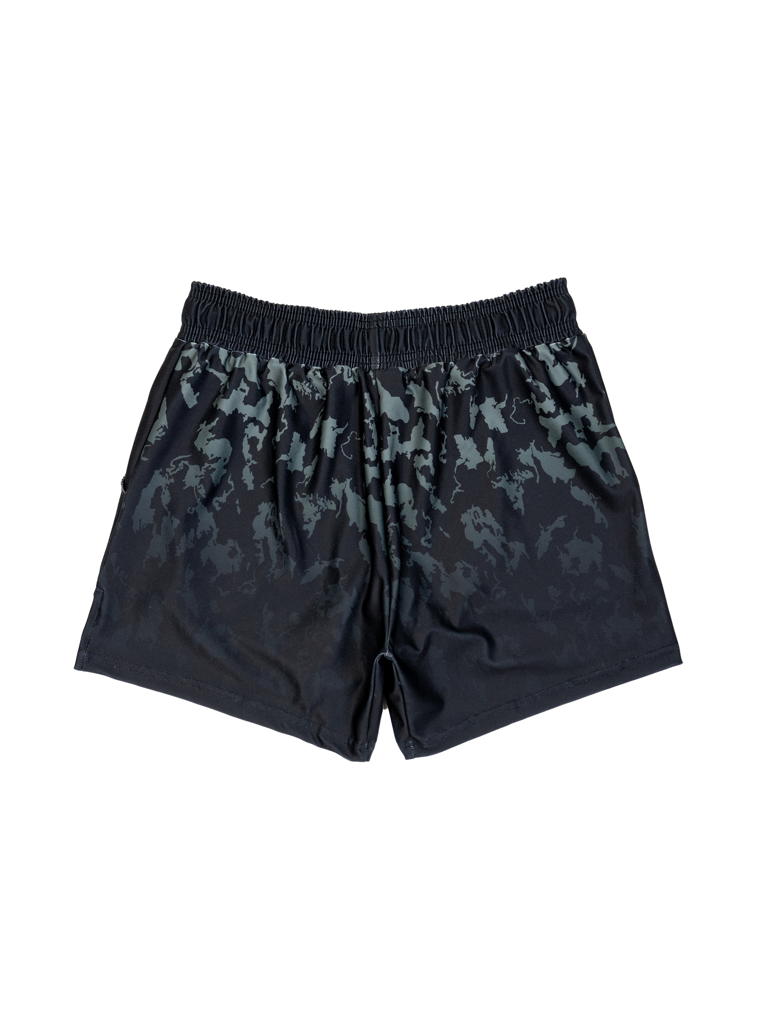 Particle Camo Women's Gym Shorts - Onyx (3" Inseam)
