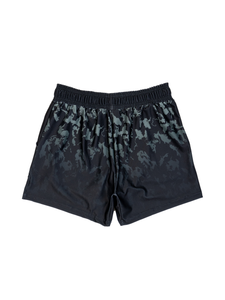 Particle Camo Women's Gym Shorts - Onyx (3" Inseam)