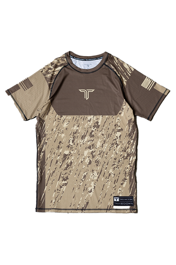 Youth The Patriot Series Short-Sleeve Rashguard - Desert Tan
