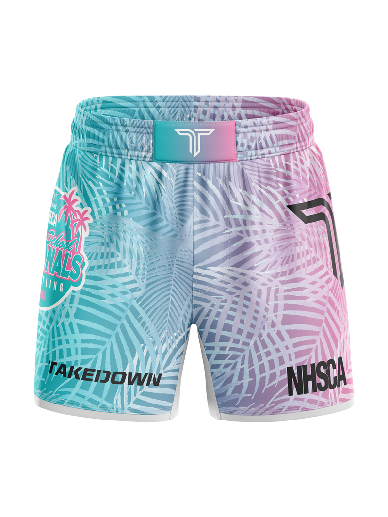 2026 NHSCA Nationals Fight Short - Pink/Blue (5” Inseam)