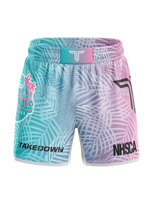 2026 NHSCA Nationals Fight Short - Pink/Blue (5” Inseam)