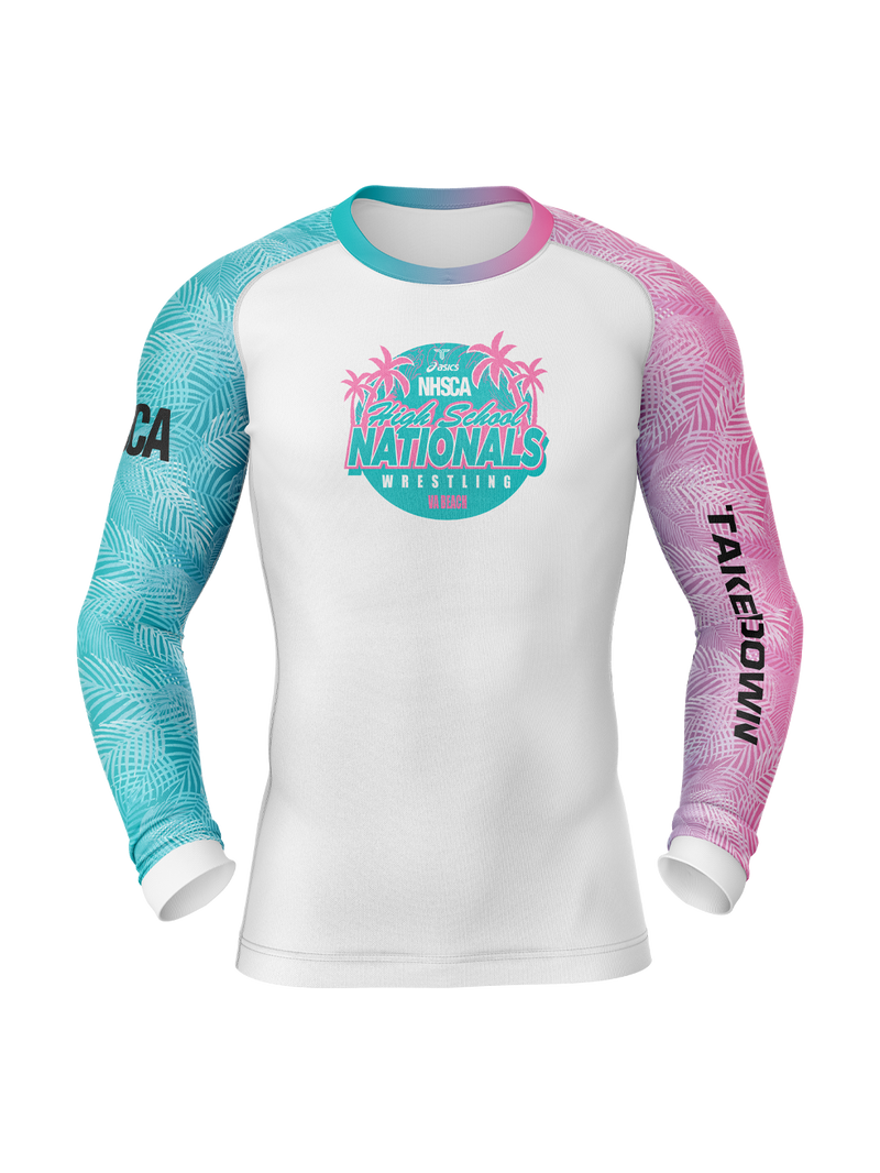 2026 NHSCA Nationals Long Sleeve Raglan - Pink/Blue