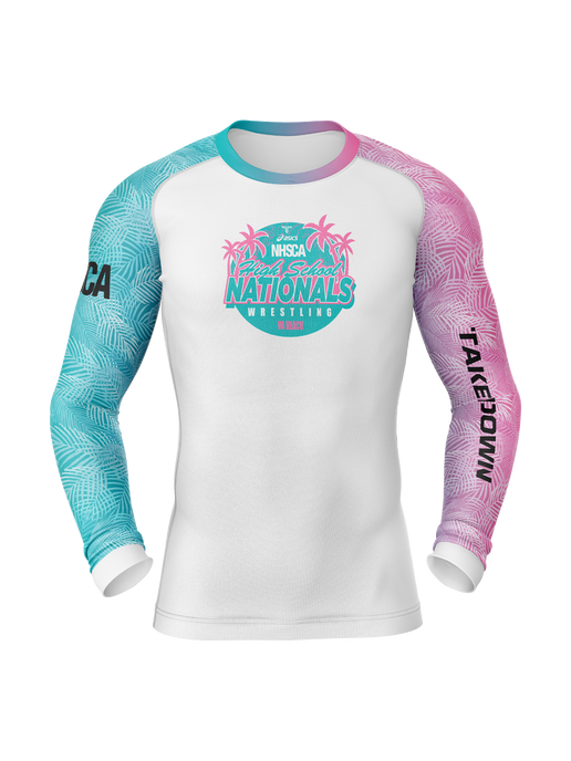 2026 NHSCA Nationals Long Sleeve Raglan - Pink/Blue