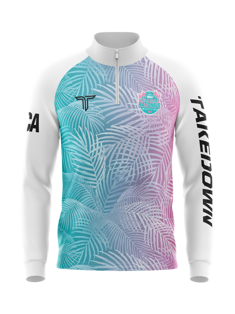2026 NHSCA Nationals Quarter Zip - Pink/Blue *PREORDER*
