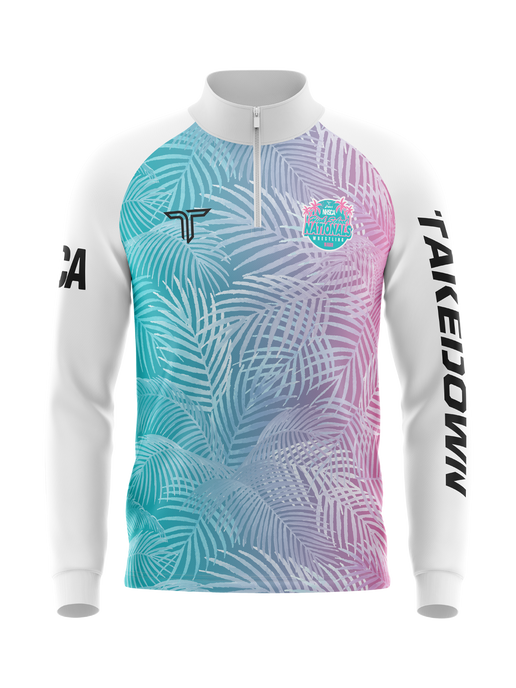 2026 NHSCA Nationals Quarter Zip - Pink/Blue *PREORDER*