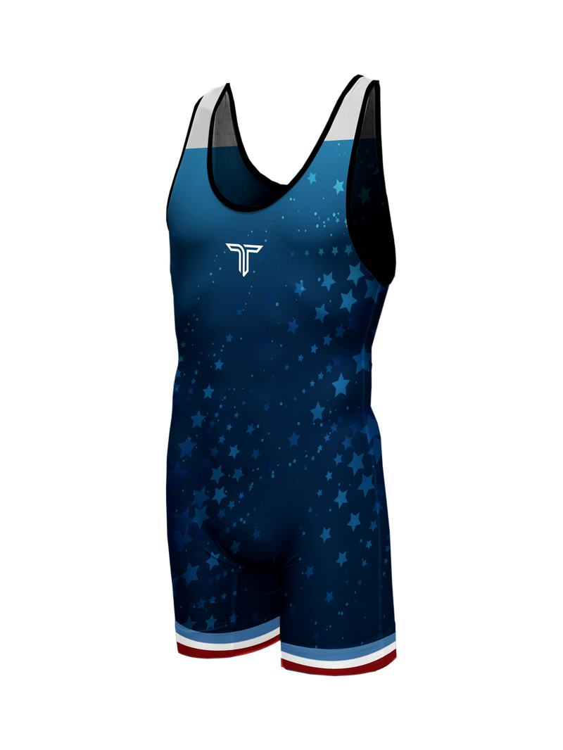 Youth Racing Stars Wrestling Singlet