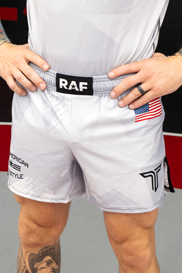 Real American Freestyle Fight Shorts (5” Inseam) - Grey