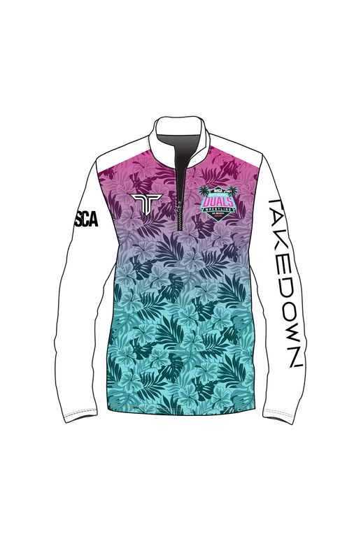 2025 NHSCA Duals Quarter Zip - Pink/Blue