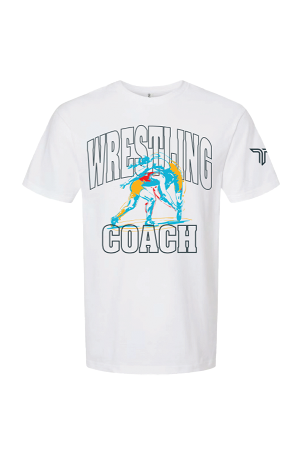 Team GA Wrestling Coach T-Shirt 05 - White