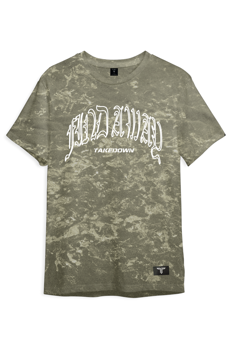 Find A Way Acid Wash T-Shirt - Military Green