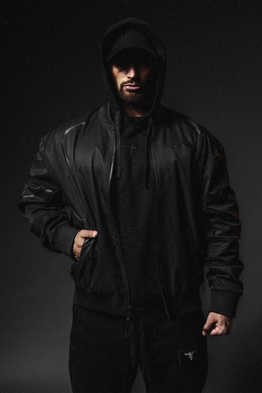 The Oversized Bomber Jacket - Black