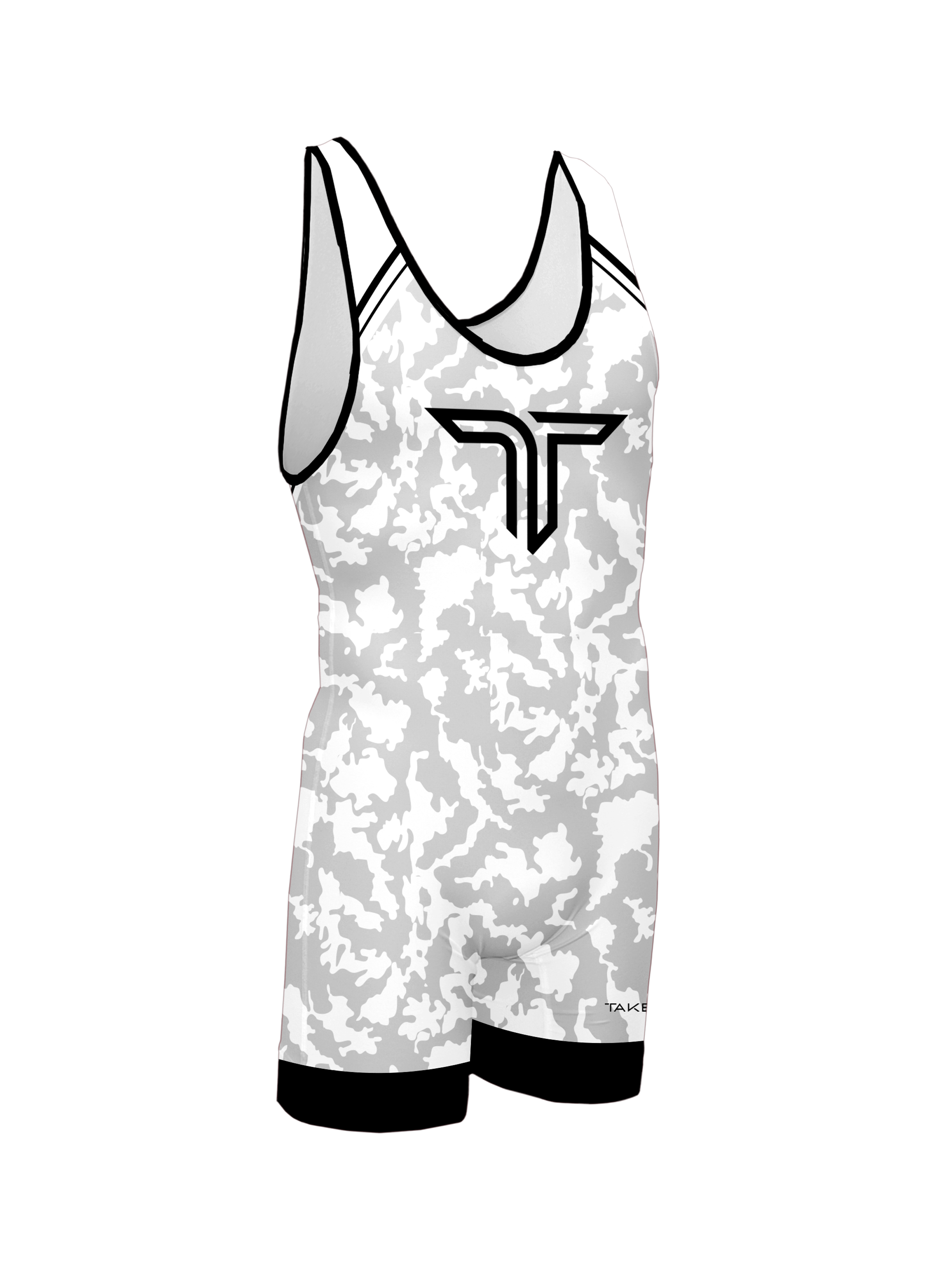 White Camo Wrestling Singlet