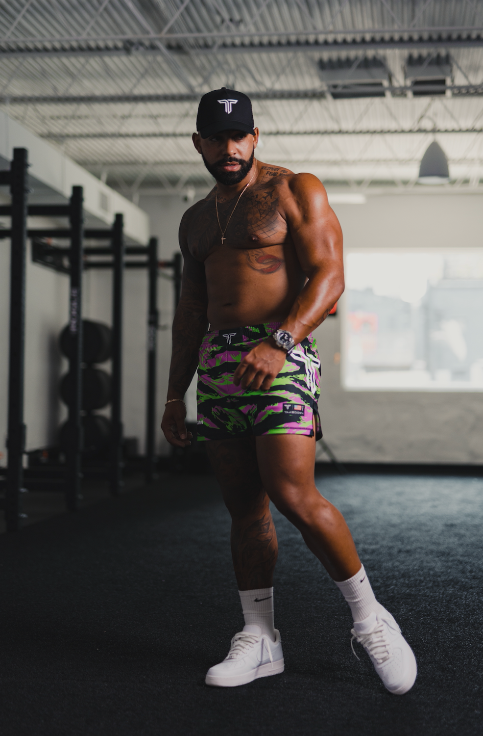 Acid Green Jungle Camo Fight Shorts (5"&7“ Inseam)