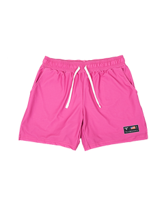 Pop Pink Core Gym Shorts (5"&7" Inseam)