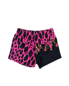 Hot Pink Wildfire Women's Gym Shorts (3" Inseam)